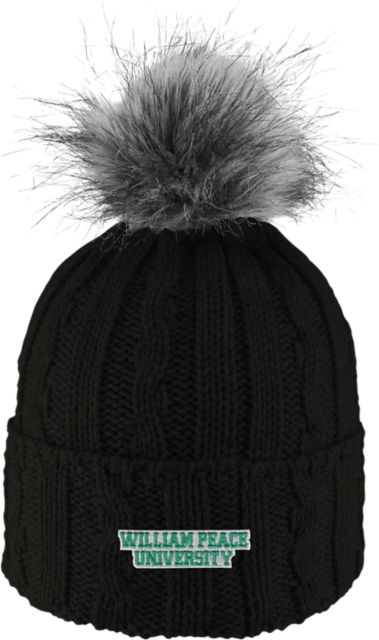 William Peace University Women's Fur Pom Beanie