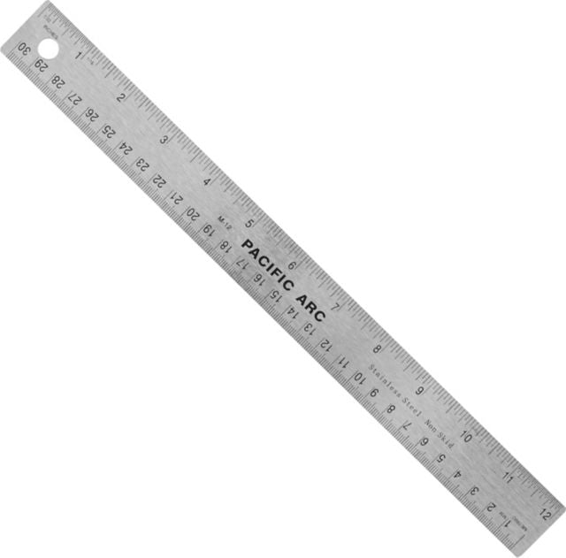 CORK BACK 12IN RULER STAINLESS